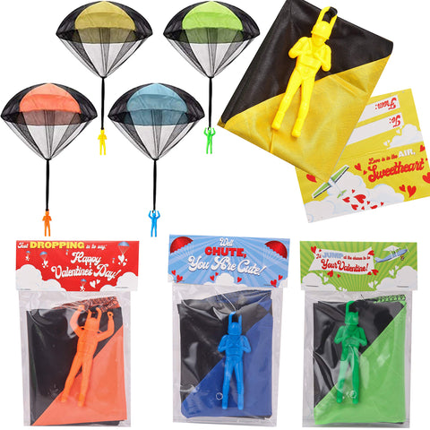 JOYIN 28 Pack Valentine's Day Parachute Toy with Cards,Army Soldiers Guys Toy, No Battery Throwing Hand Toy for Kids Party Favor, ValentineÃƒÆ’Ã†â€™Ãƒâ€šÃ‚Â¢ÃƒÆ’Ã‚Â¢ÃƒÂ¢Ã¢â€šÂ¬Ã…Â¡Ãƒâ€šÃ‚Â¬ÃƒÆ’Ã‚Â¢ÃƒÂ¢Ã¢â€šÂ¬Ã…Â¾Ãƒâ€šÃ‚Â¢s Greeting Cards