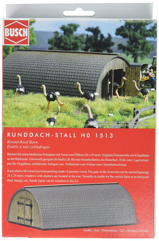 Busch 1513 Round Roof Barn HO Structure Scale Model Structure