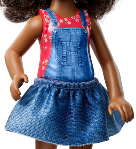 Barbie Sweet GCK63 Orchard Farm Chelsea Doll, Curly Brunette, with Chick