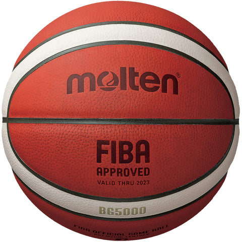 Molten BG-Series Leather Basketball, FIBA Approved - BG5000, Size 7, 2-tone (B7G5000)