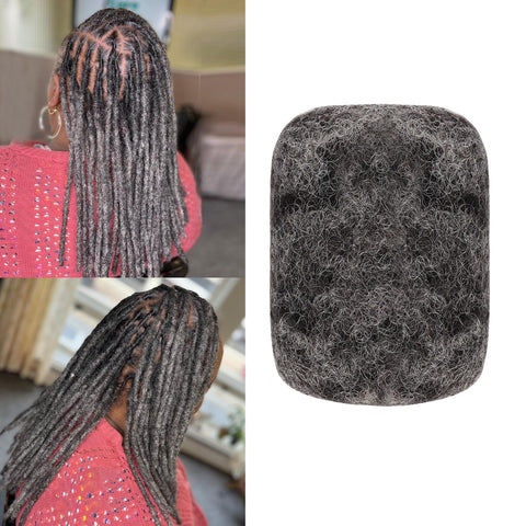 Orientdreads Afro Kinkys Bulk Human Hair Crochet Human Hair Afro Kinky Curly Hair Bulk For Dreadlock Extensions, Repair Locs,Twist Braiding,crochet hair for black women 30g Pack (8in, salt&pepper)