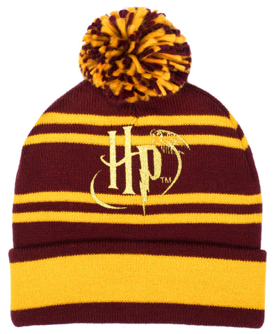 Harry Potter - Childrens Winter Hat - Burgundy Gryffindor Woolly Beanie Hat - One Size Fits 8-14 Years - Official Merchandise