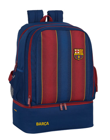 FC Barcelona 1st Home Shoulder Bag with Exterior Pocket, Navy/Garnet, M, Training Backpack