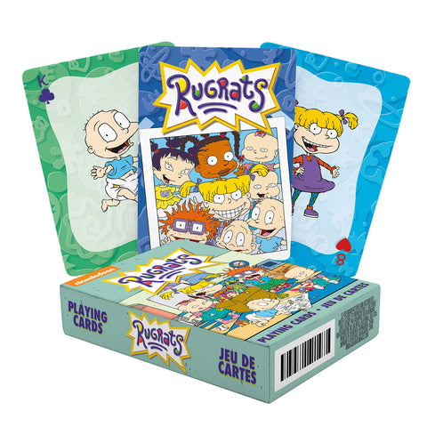 AQUARIUS Rugrats Playing Cards - Rugrats Themed Deck of Cards for Your Favorite Card Games - Officially Licensed Rugrats Merchandise & Collectibles - Poker Size with Linen Finish