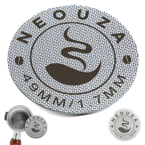 NEOUZA Espresso Puck Screen 49mm Reusable 1.7mm Thickness 150?m Stainless Steel Professional Barista Coffee Filter Mesh Plate for Espresso Portafilter Filter Basket
