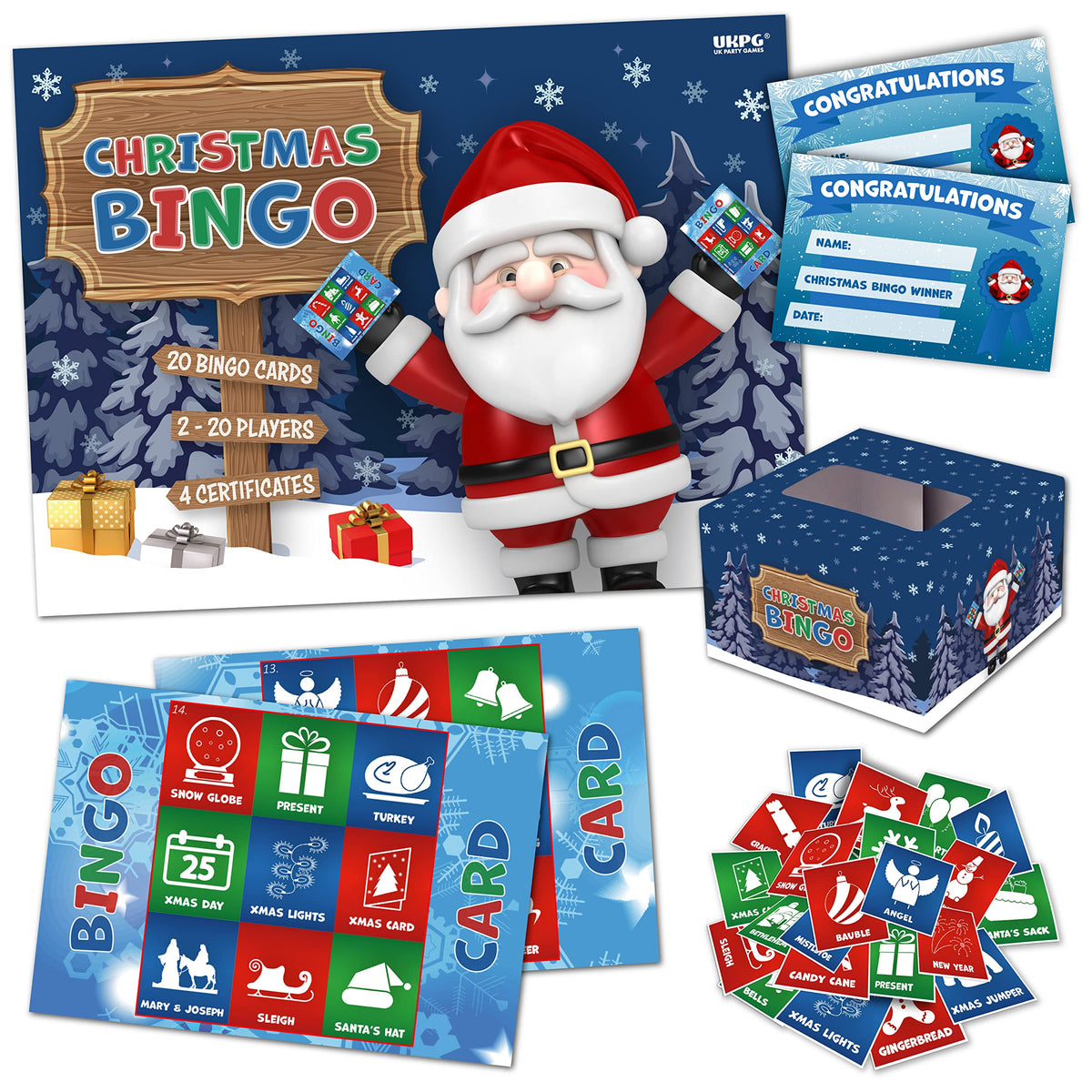 Christmas Stocking Filler | CHRISTMAS BINGO | For Children, Family, Kids, Christmas Party, Christmas Family Game, Christmas eve box fillers, Christmas stocking fillers