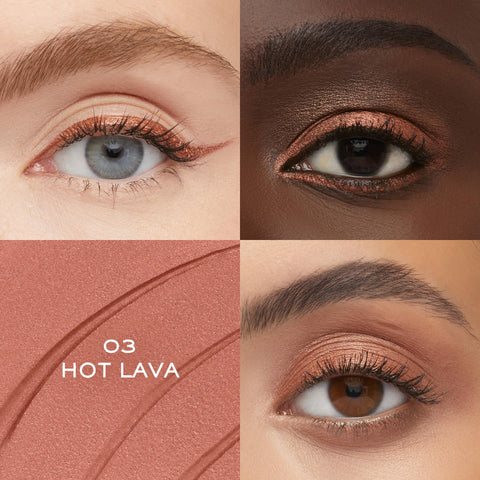 LancÃƒÆ’Ã†â€™Ãƒâ€šÃ‚Â´me IdÃƒÆ’Ã†â€™Ãƒâ€šÃ‚Â´le Tint Long Wear Liquid Eyeliner & Eyeshadow - Multi-Use Eye Makeup in Matte & Shimmer Finishes - Buildable Color & Up to 16H of Wear - 03 Hot Lava: Warm Copper Shimmer