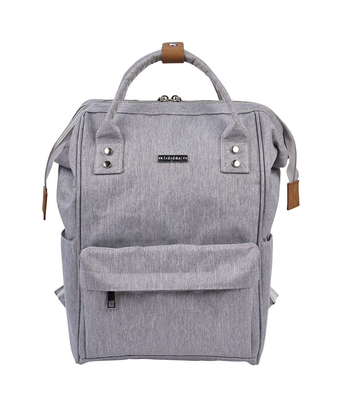 BABABING | Mani Baby Changing Bag Large Backpack with Adjustable Shoulder Straps | Multifunction Baby Bag Backpack with Detachable Changing Mat | Grey/Brown