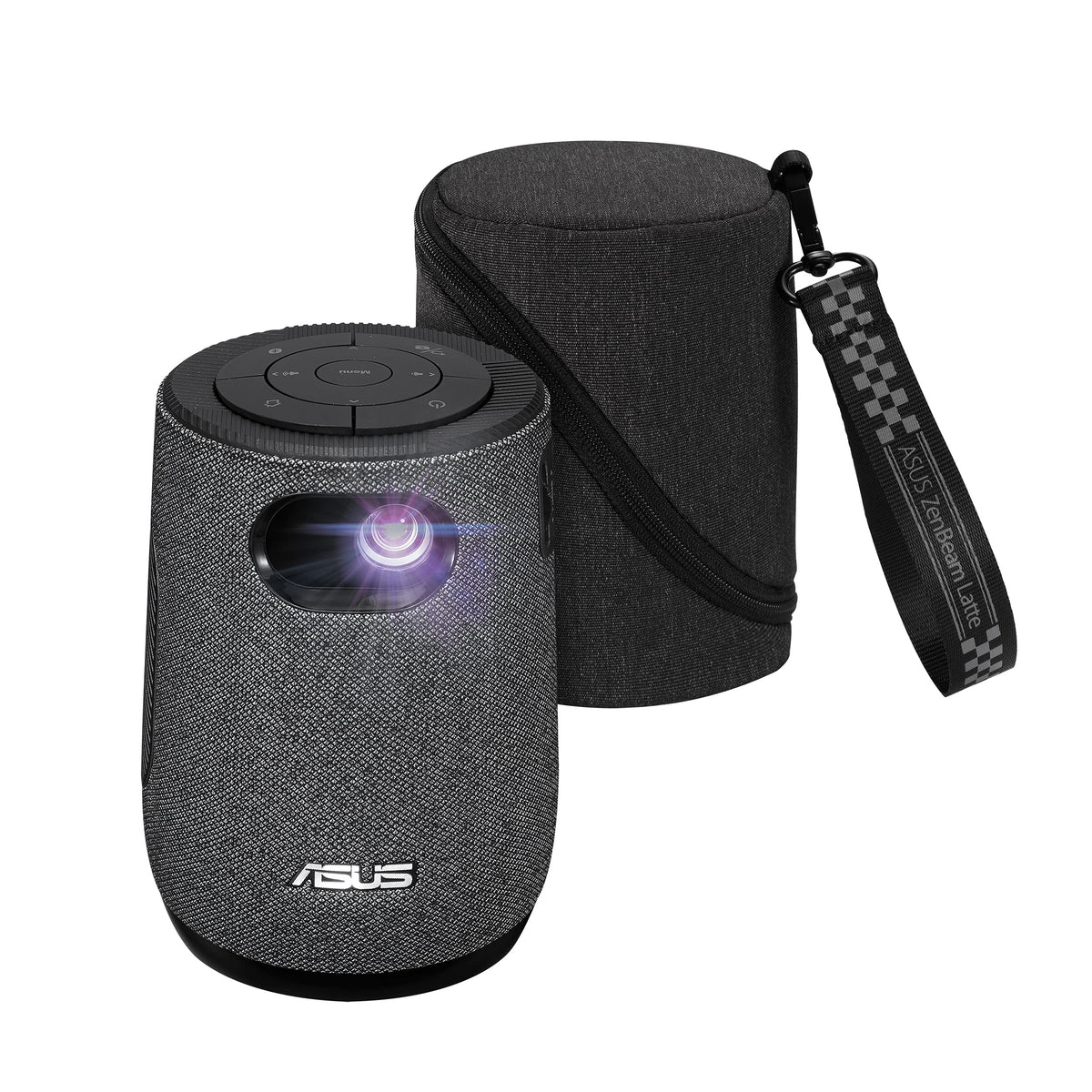ASUS ZenBeam Latte L1 Portable LED Projector - 300 Lumens, 720P, Sound by Harman Kardon, 10W Bluetooth Speaker, 3-hour Video Playtime, Up to 120â€ Projection Size, Wireless Projection, USB-A, HDMI
