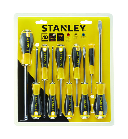 STANLEY STHT0-60211 Essential Screwdriver Set - Yellow (10-Piece)