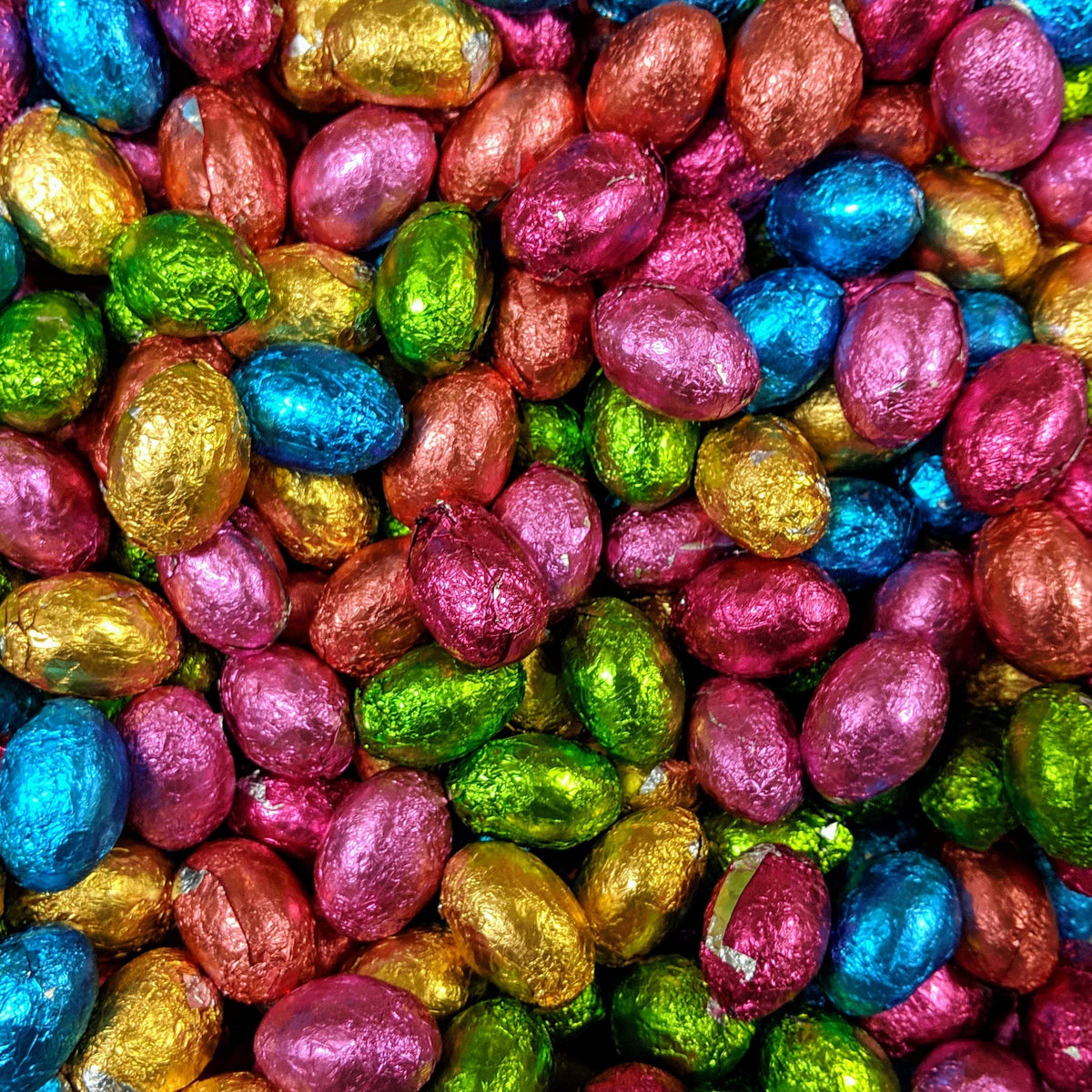 Solid Milk Chocolate Foil Easter Eggs x 500g (Approx 100 Eggs), Easter Egg Hunts & Gifts