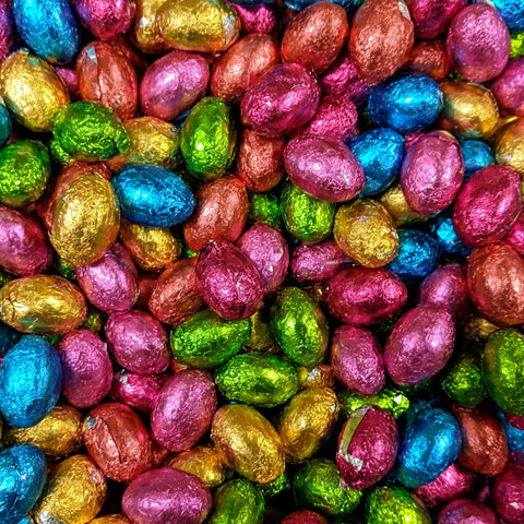 Solid Milk Chocolate Foil Easter Eggs x 500g (Approx 100 Eggs), Easter Egg Hunts & Gifts