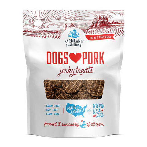 Farmland Traditions New Filler Free Dogs Love Pork Premium Jerky Treats for Dogs (5 oz.)