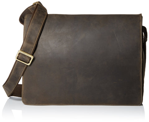 Visconti Harvard Distressed Leather Messenger Bag, Brown, One Size