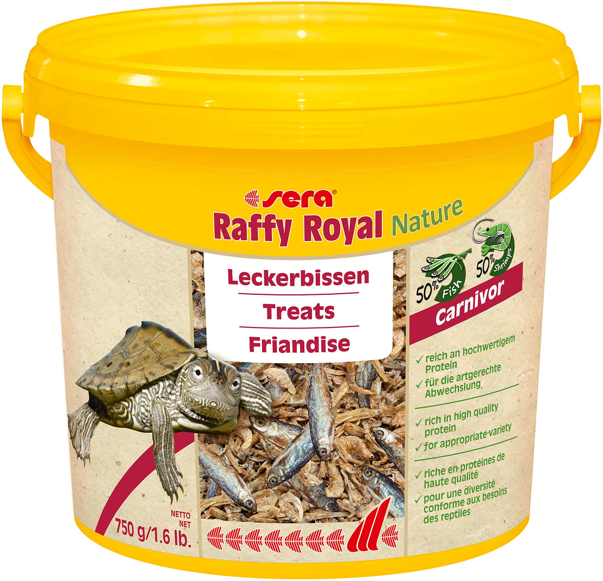 Sera 01736 Raffy Royal 3.8 L Treats Made From Natural, Gently Dried Fish (50%) & Shrimps (50%) for Aquatic Turtles