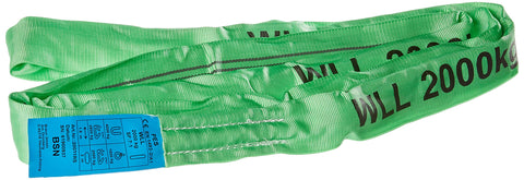 Braun 20031RS Recovery Strap Loop 2000 kg Load 3 m with 1.5 m Usable Length Continuous with Polyester Core Green