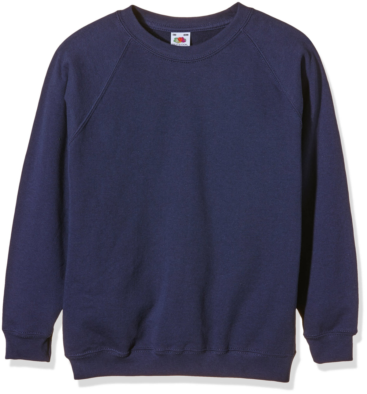 Fruit of the Loom Unisex Kids Raglan Classic Sweater, Navy, 9-11 Years (Manufacturer Size:32)
