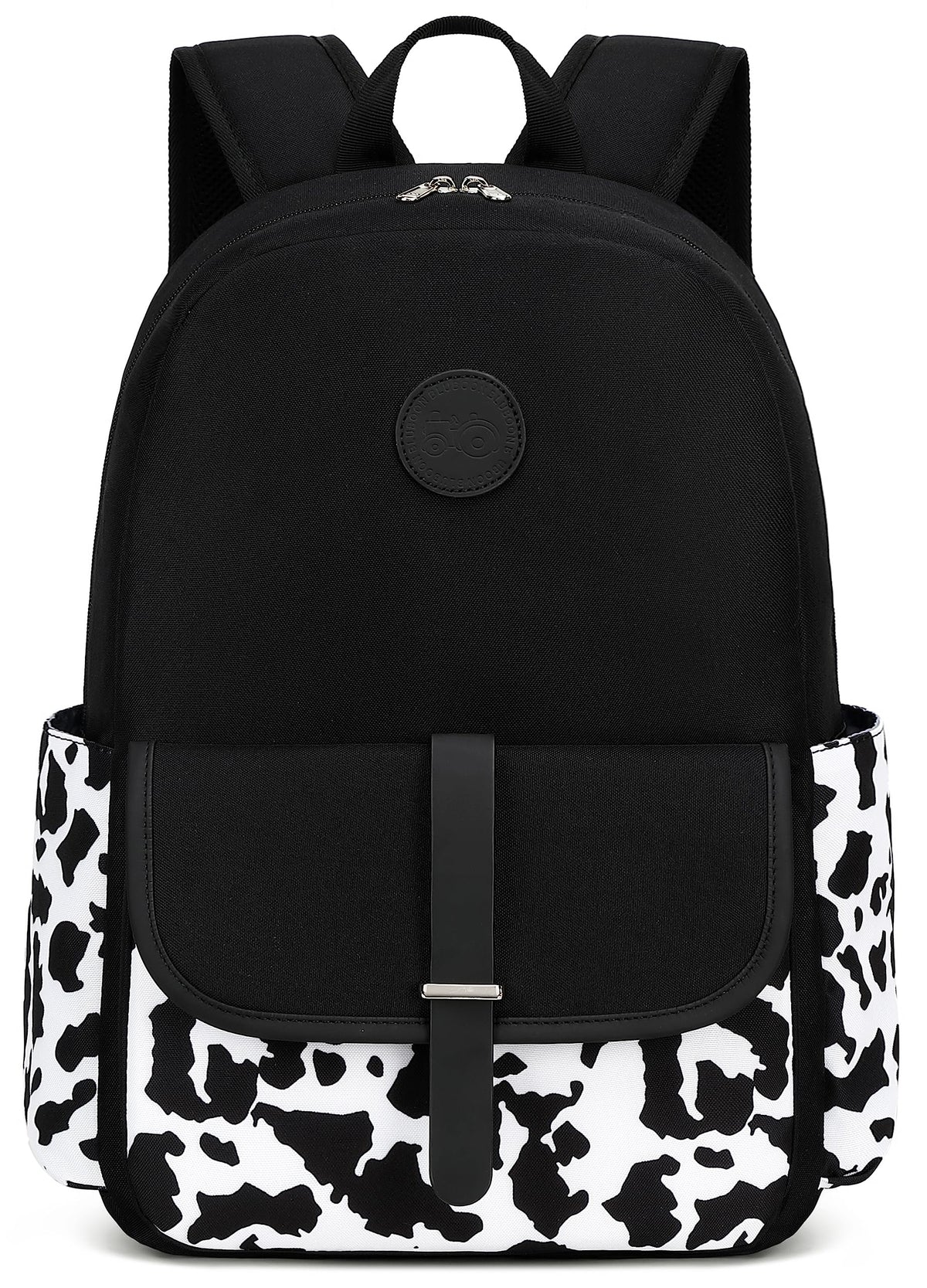 Bluboon School Backpack for Boys Teens Bookbag Travel Daypack Kids Girls Lunch Bag Pencil Case, Cow-black, Daypack Backpacks