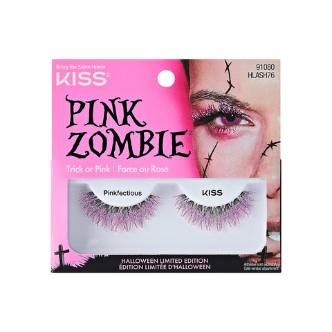 KISS Halloween Limited Edition Pink Zombie False Eyelashes, 1 Pair - Pinkfectious