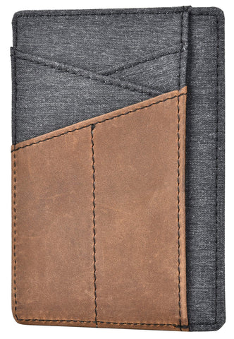 kinzd Minimalist Mens Wallet RFID Front Pocket Wallet Secure Thin Credit Card Holder (A5 Waterproof Leather Coffee)