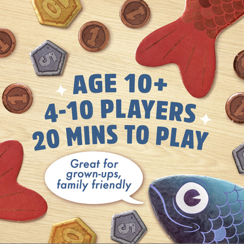 Sounds Fishy Board Game: The Fast-Thinking, Bluffing Family Game for Kids 10+ and Adults | Best New Board Games