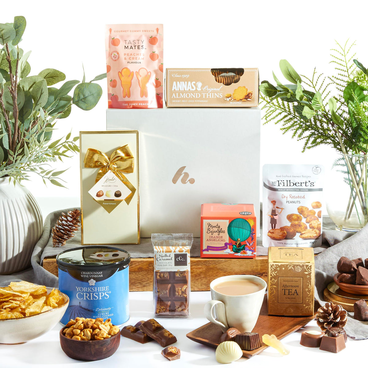 Ultimate Treats Gift Hamper - Chocolates, Sweets, Biscuits, Truffles, Artisan Tea, Snacks | Indulgent Food Gifts For Couples, Gift Hampers For Women, Hampers For Couples, By Clearwater Hampers