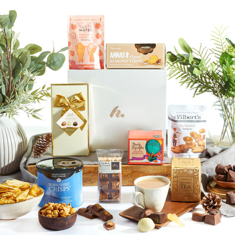 Ultimate Treats Gift Hamper - Chocolates, Sweets, Biscuits, Truffles, Artisan Tea, Snacks | Indulgent Food Gifts For Couples, Gift Hampers For Women, Hampers For Couples, By Clearwater Hampers