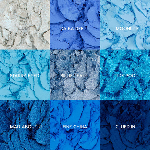 Colourpop Blue Moon Shadow Palette - Monochromatic Blue Shadow Palette with Matte, Metallic and Duochrome Finishes - High-Pigment Eye Makeup with a Long-Wearing Formula (0.3 oz)