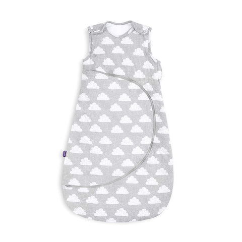 Snuz Baby Sleeping Bag with Nappy Zip - For Easy Nappy Changes, Super Soft Cotton Sleeping Bags Poppers, Meets British Safety Standard, Cloud Nine, 2.5 Tog 6-18M