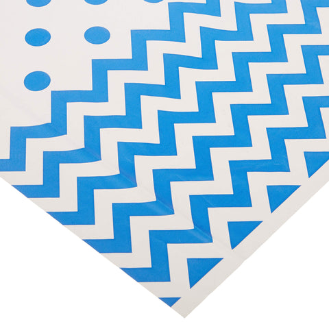 Amscan 571492.105 Chevron Table Cover - Bright Royal Blue, Multicolor
