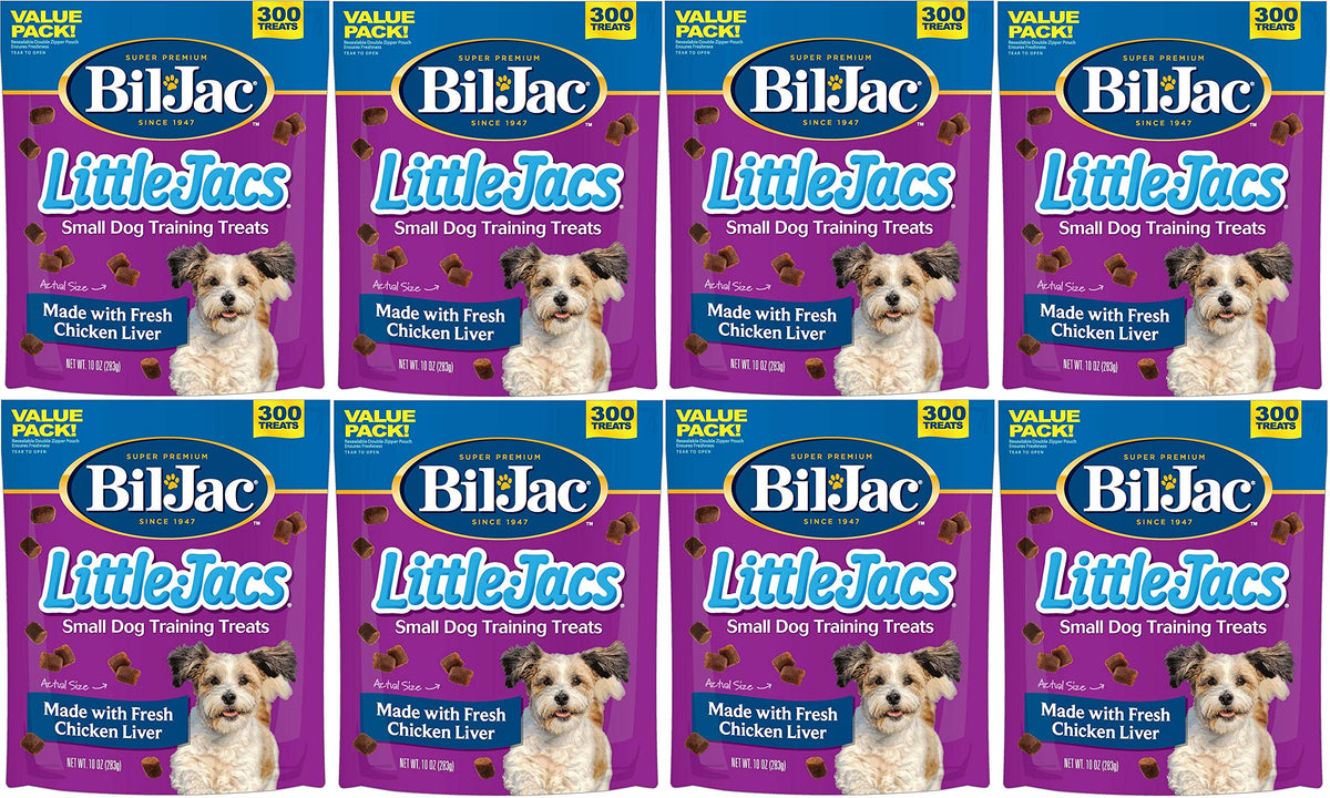 (8 Pack) Bil Jac Little Jacs Small Dog Treat, Liver, 10 Ounces each