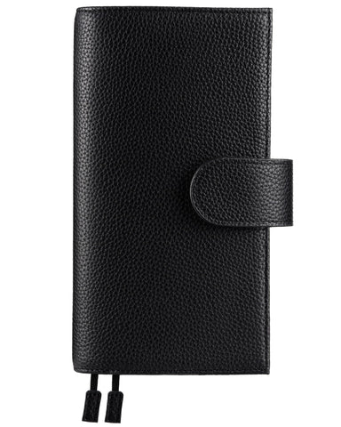 Ox Knight Leather Cover for Hobonichi Weeks/Weeks Mega - with Pen Loop, Card Slots, Back Pocket, and Bookmarks (Black)