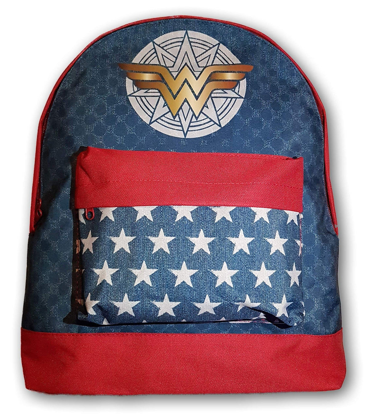 William Lamb Group Ltd DC Comics Wonder Woman Backpack, School Bag Denim Effect Print 42cm.