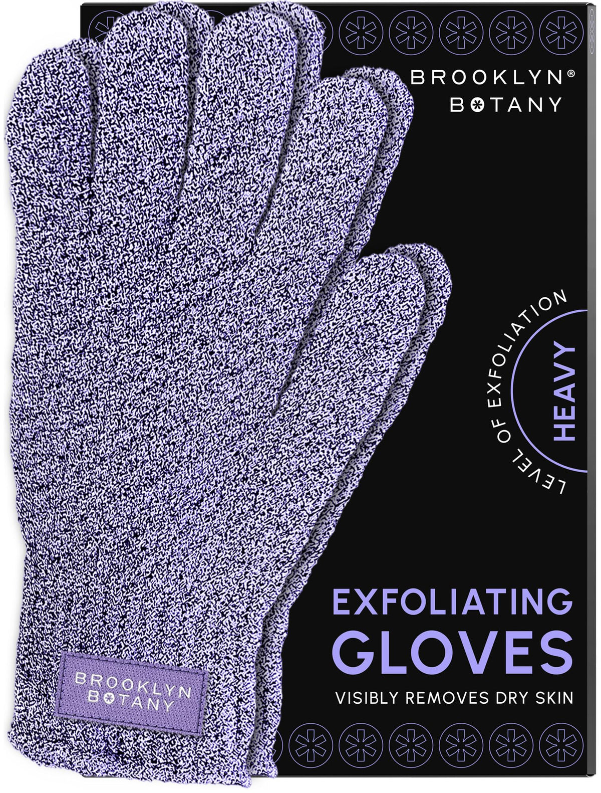 Brooklyn Botany Exfoliating Gloves for Bath and Shower - Heavy Duty Exfoliating Body Scrubber for Massage and Dead Skin Remover for Body - 1 Pair