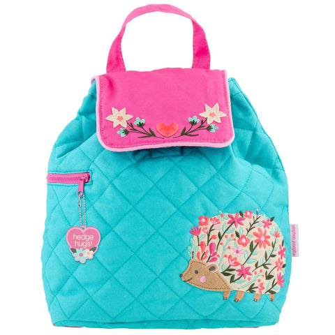 Stephen Joseph Kids' Unisex Toddler Back to School, Quilted Backpack, Hedgehog, One Size