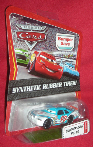 Disney / Pixar CARS Movie 1:55 Die Cast Car Motor Speedway of the South #90 Bumper Save Synthetic Rubber Tires Exclusive