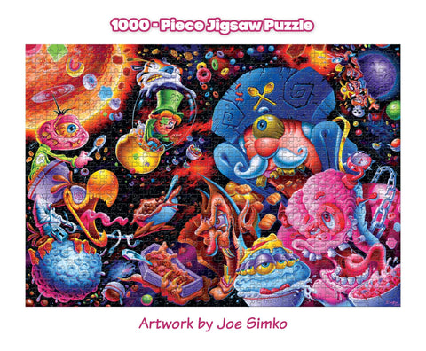 Toynk Cosmic Crunch Breakfast Cereal Monster Puzzle by Joe Simko | 1000 Piece Jigsaw Puzzle Toy | Interactive Brain Teaser for Family Game Night | 29 x 20 Inches