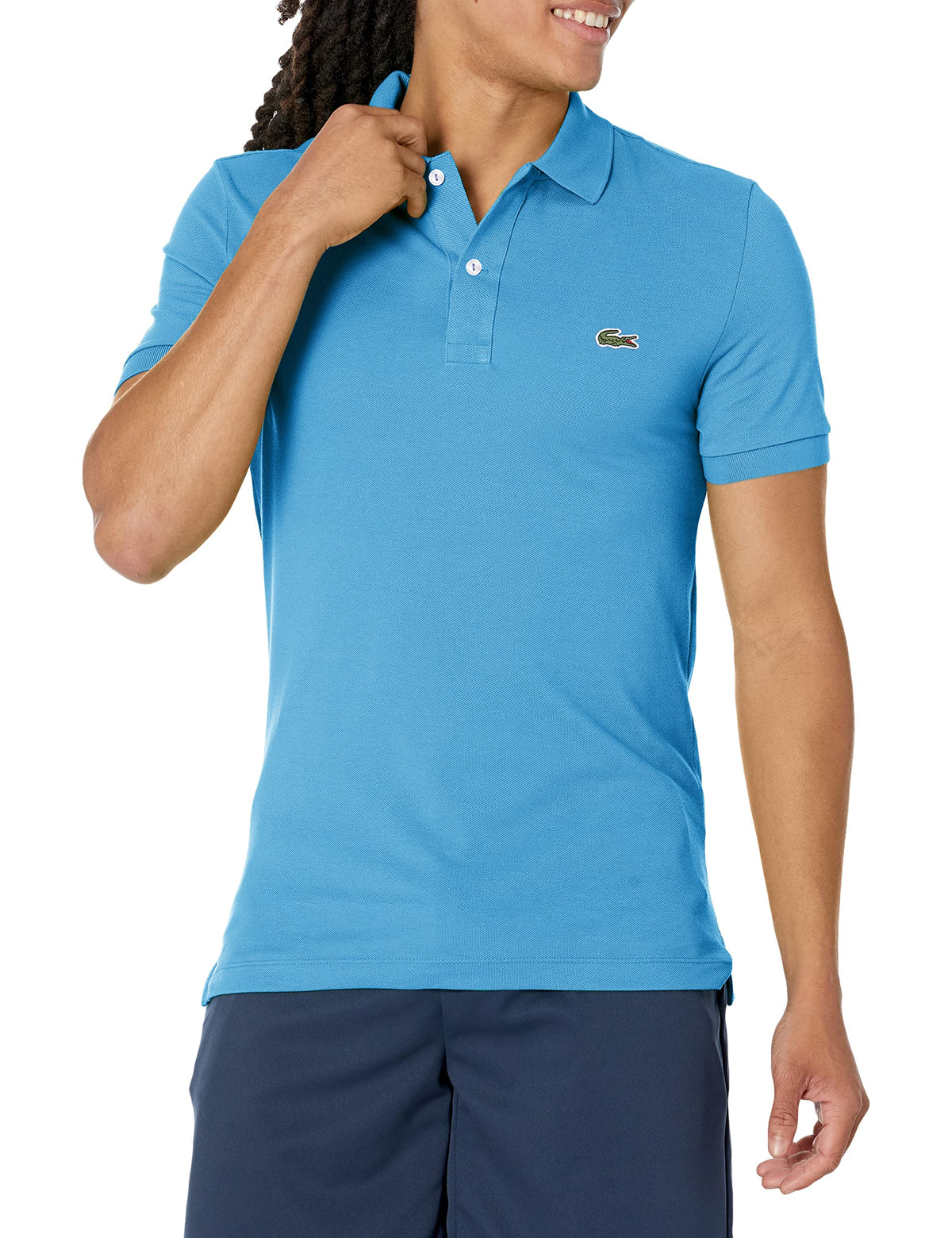 Lacoste Mens Men's Short Sleeve Classic Pique Polo Shirt, Argentine Blue, 3X-Large