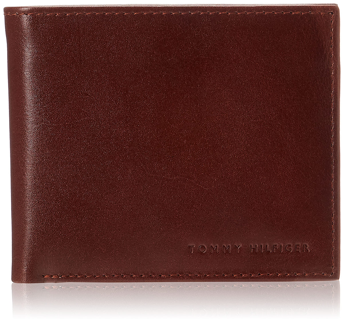 Tommy Hilfiger Men's Leather Passcase Wallet, Tan, One Size