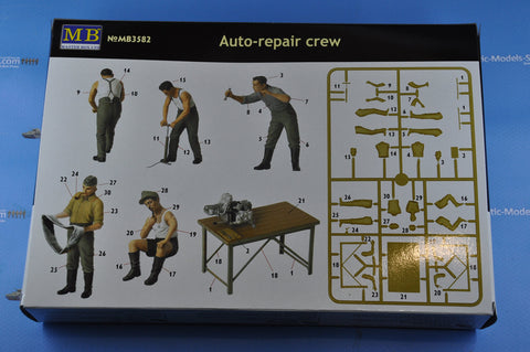 AUTO-REPAIR CREW 4 FIG WWII 1/35 MASTER BOX 3582