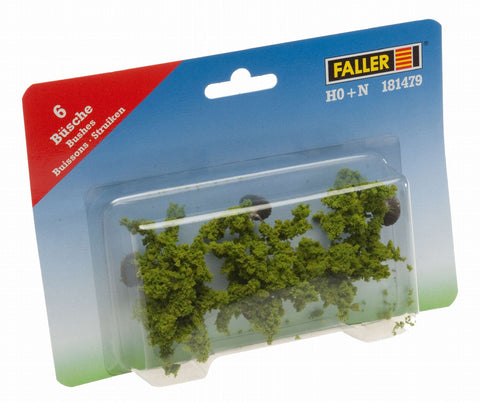 Faller 181479 Bushes 6/Scenery and Accessories, 1.6"