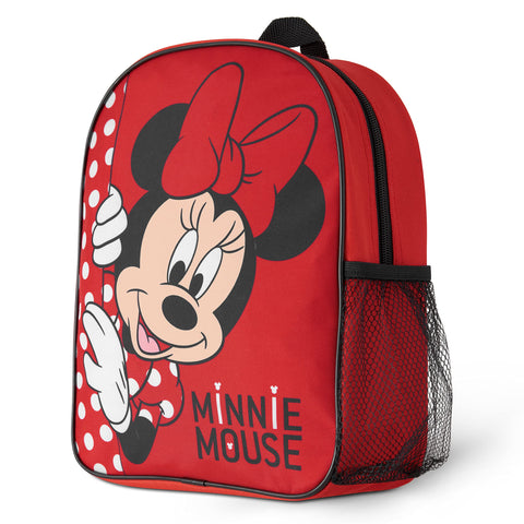 Disney Travel Backpack for Kids Toddlers Girls Backpack with Water Bottle Pocket Nursery Preschool Holidays Girls Gifts (Red Minnie)