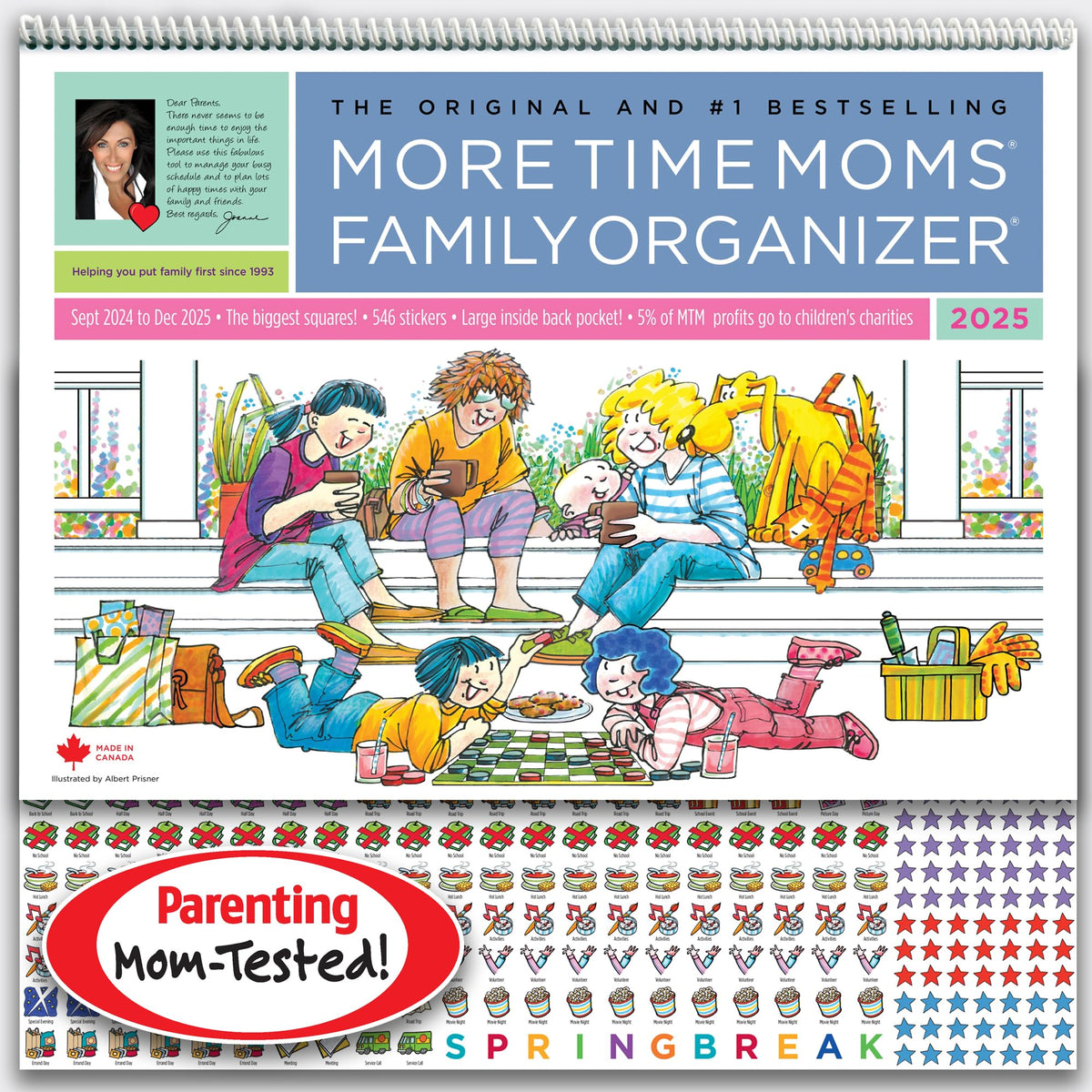 More Time Moms, Family Organizer 2025 Wall Calendar