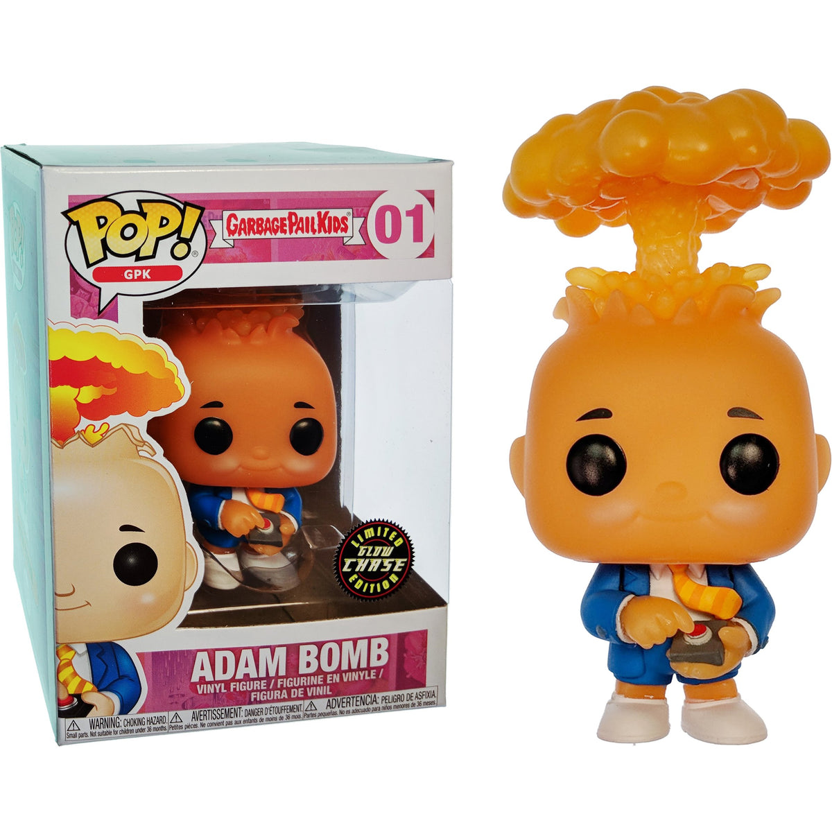 Funko Adam Bomb (Chase Edition): Garbage Pail Kids x POP! GPK Vinyl Figure & 1 POP! Compatible PET Plastic Graphical Protector Bundle [#001 / 26003 - B]