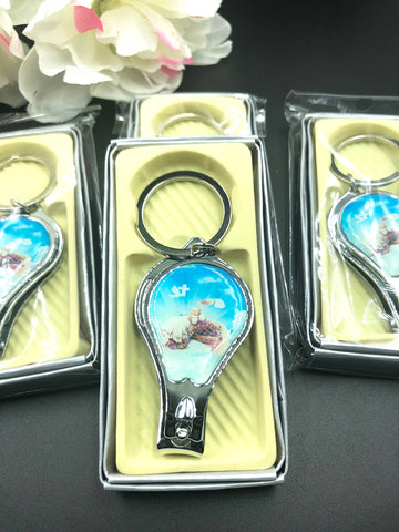 12 Pcs Baptism Keychain with Nail Clipper and Opener Party Favors for Baby Boys and Girls/Bautizo Recuerdos/Gift for Guest/Christening Favors