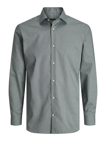 JACK & JONES Men's Jprblaparker Shirt L/S Noos Hooded Sweatshirt, Balm Green/fit: Slim fit, M