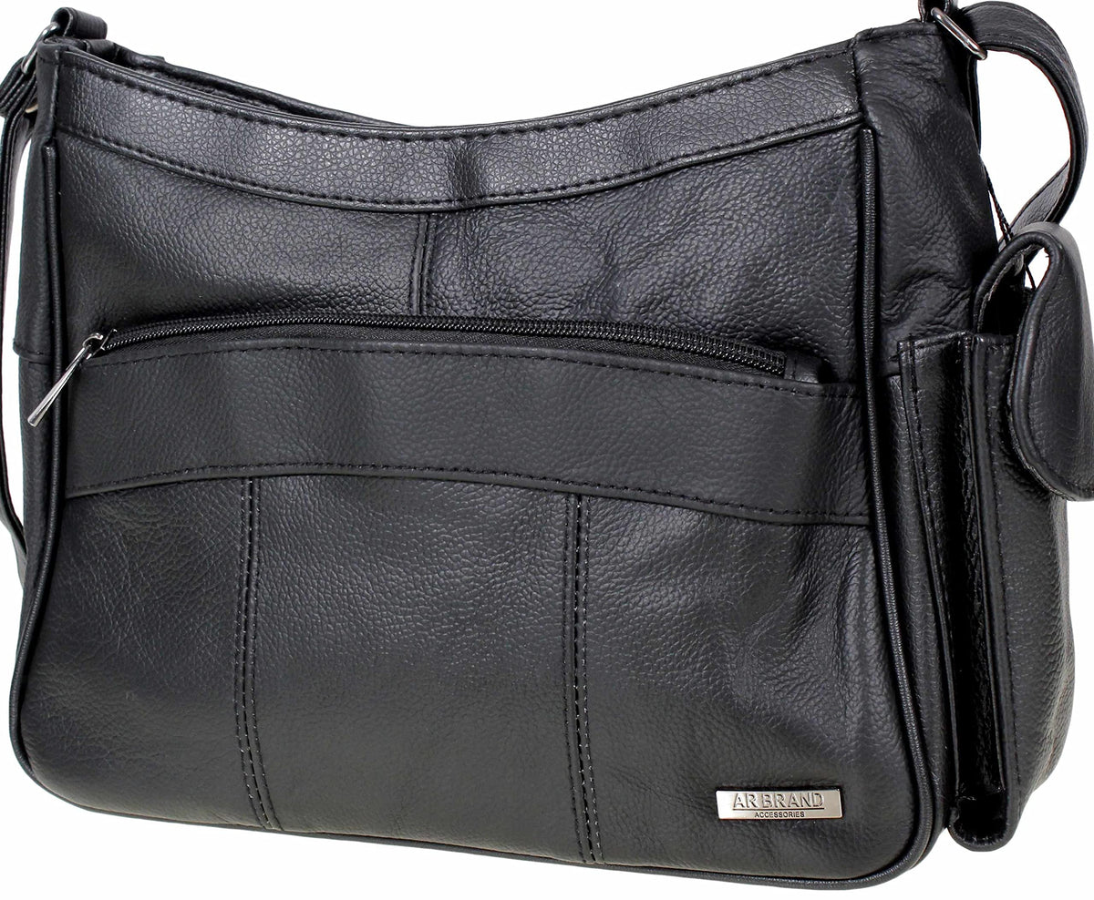 AR BRAND EST. 2021 LADIES LEATHER HANDBAG ORGANISER SHOULDER BAG SATCHEL COWHIDE