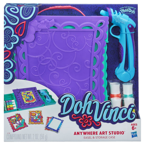 Play-Doh DohVinci Anywhere Art Studio Easel and Storage Case Set