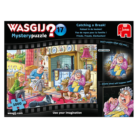 Jumbo, Wasgij, Mystery 17 - Catching A Break!, Jigsaw Puzzles for Adults, 1,000 piece