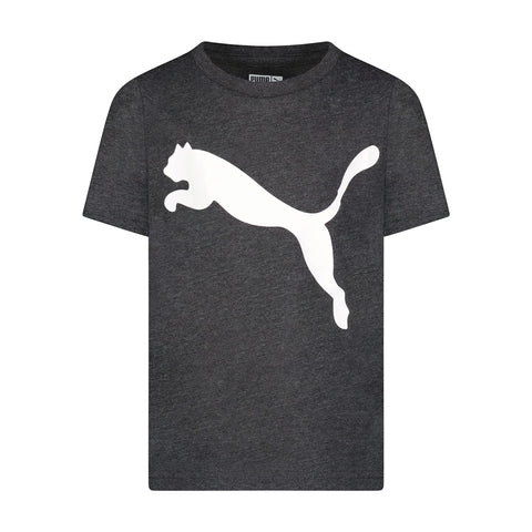 PUMA Boys' Big Cat Logo T-Shirt, Black, Medium